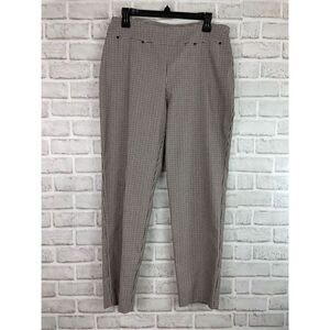 EST 1946 Women's Plaid Pull-on Elastic Waist Trouser Size 10 Business Casual